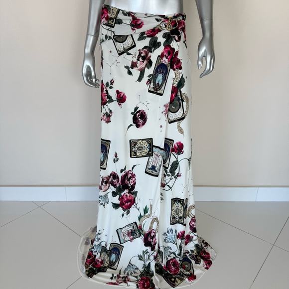 NWT!!! Roberto Cavalli women long skirt size 48IT or 12US Authentic Retail 1550$